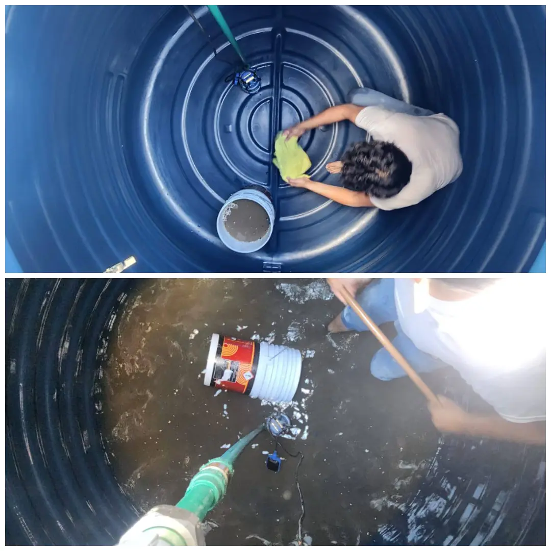 Desinfección segura de depósitos de agua con pastillas de tricloro en Chetumal